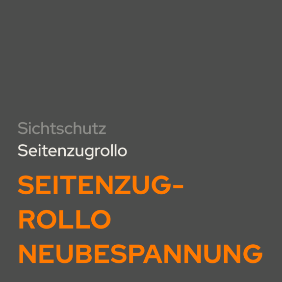 Seitenzugrollo Neubespannung