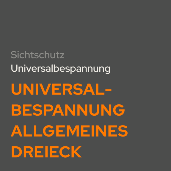 Universalbespannung allgemeines Dreieck